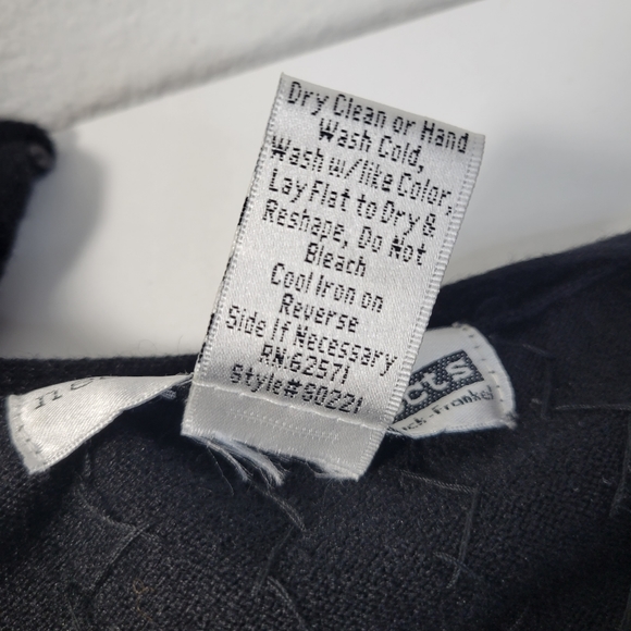 Womans Necessary Objects Black Sequin Tie Front Ruffled bottom/wrists Size Large - Picture 10 of 10